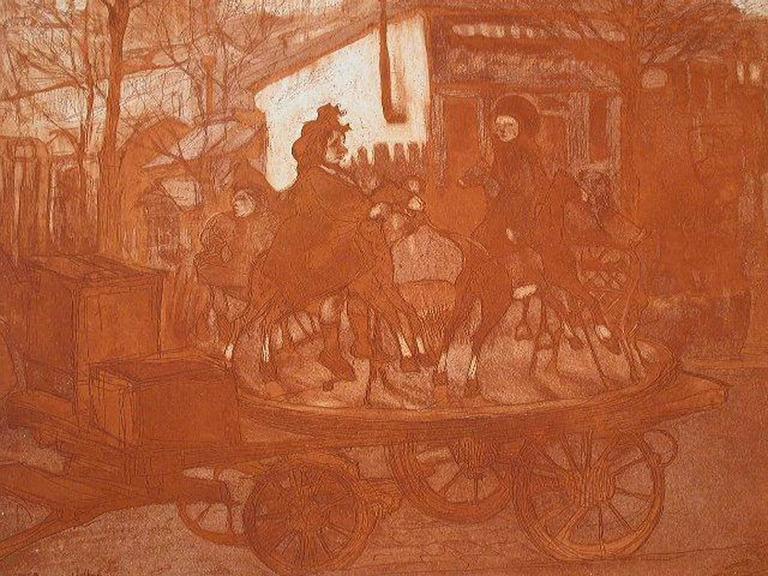 Jacques Villon Figurative Print - Manége Rue Caulaincourt ou Le Petit Manége Aux Chevaux de Bois