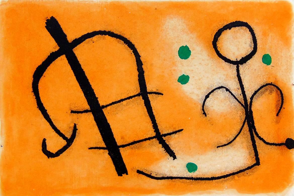 Joan Miró Abstract Print - Composition XIV, from: Rockets  Composition XIV, from: Fusées