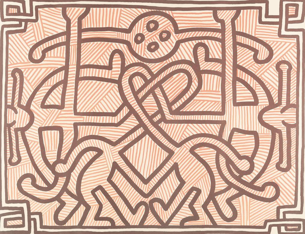 Keith Haring Figurative Print - Chocolate Buddha II