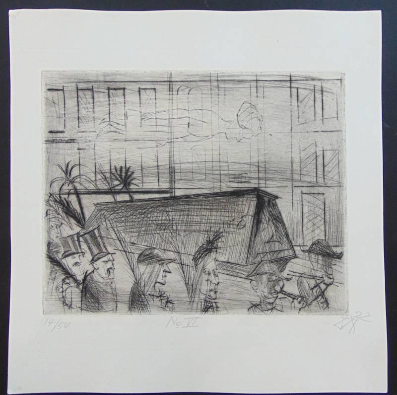 Funeral, from: Death and Resurrection  Begräbnis, from: Tod und Auferstehung - Print by Otto Dix