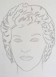 Portrait féminin (Princess Diana ?)