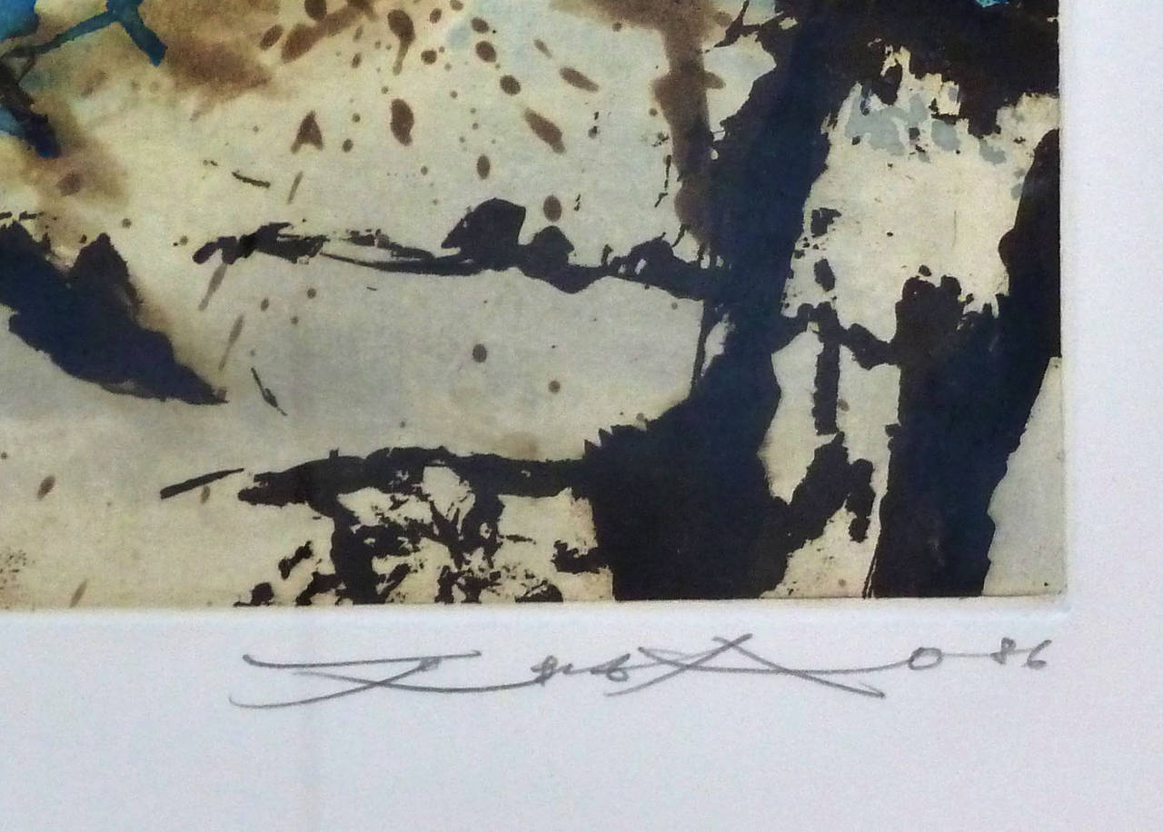 Ätzung Nr. 328 (Beige), Abstract Print, von Zao Wou-Ki