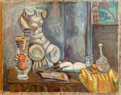 Still Life with Bust - Oil Painting Belarussian French Ecole de Paris
