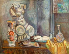 Still Life with Bust - Oil Painting Belarussian French Ecole de Paris