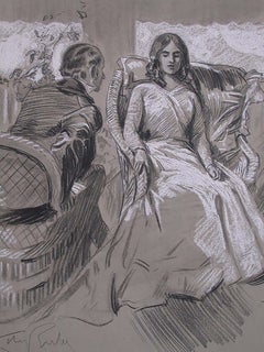 Alone with Her / Seul avec Elle - Drawing French Belle Epouque