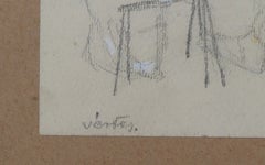 Scena in ospedale - Disegno autografo, arte ungherese