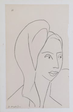 Kopf mit Turban, Nr. 11  Tête au Turban Nr. 11 – Frauenporträt mit Turban, französisch