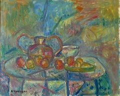 Still life with Copper Vase - Oil Painting Belarussian French Ecole de Paris