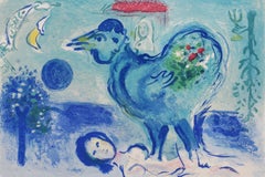 Landscape with Rooster Paysage au coq - French Landscape Rooster