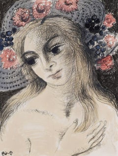 Floral Hat II / Chapeau fleuri II - Surrealism Female Portrait Flowers
