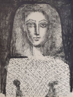 The Checked Blouse (Françoise Gilot) -  Spanish Portrait Francoise Gilot