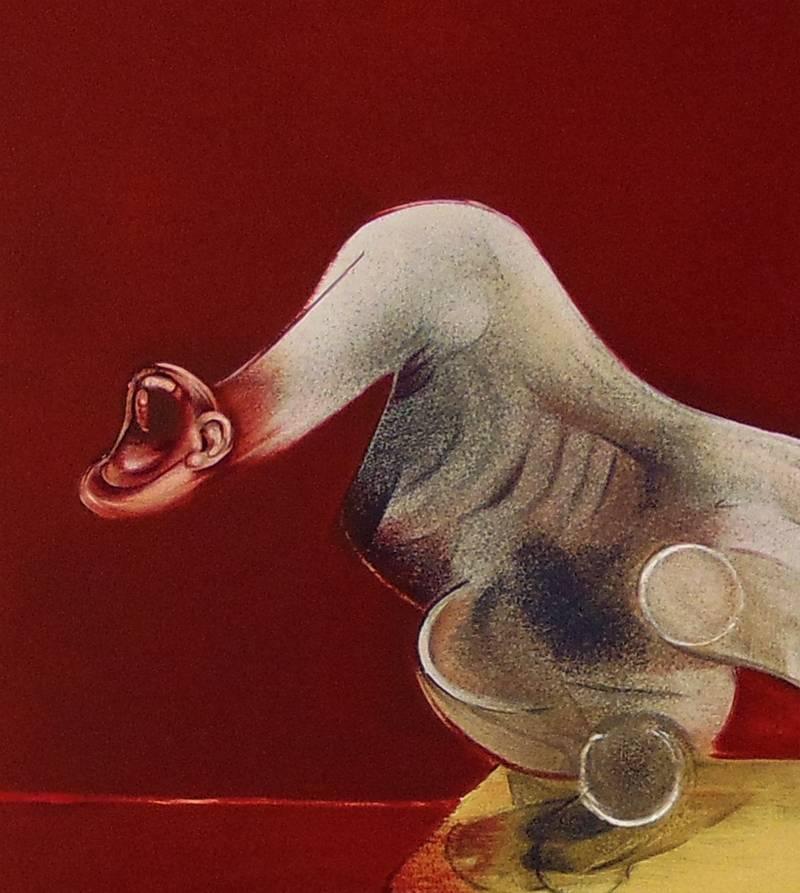 FRANCIS BACON 1909-1992
Dublin 1909-1992 Madrid (Irish / British)
 
Title: Right Panel, from: Second Version of the Triptych 1944, 1989
 
Technique: Hand Signed and Numbered Lithograph in Colours on Arches Wove Paper
 
Paper size: 75.2 x 56 cm. /