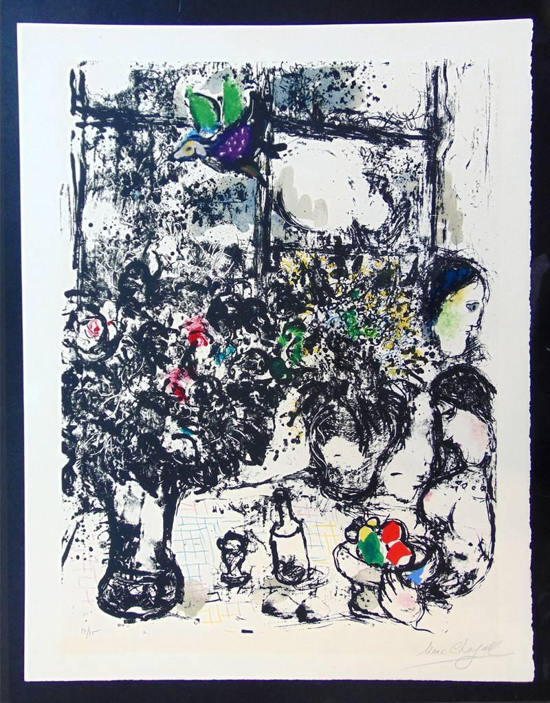 Still Life with Bouquet  Nature Morte au Bouquet - Print by Marc Chagall