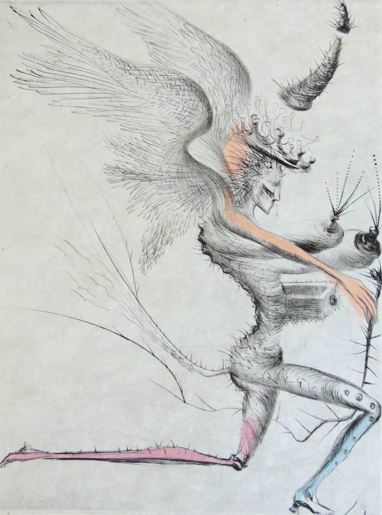 The Winged Demon / La Demon Aile', from "La Venus aux Fourrures" - Print by Salvador Dalí