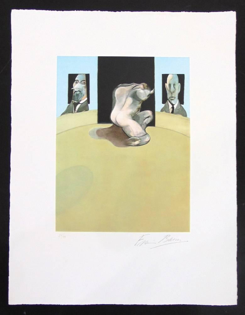 Central Panel from Triptych 1974-1977 - Young British Artists (YBA) Print by Francis Bacon