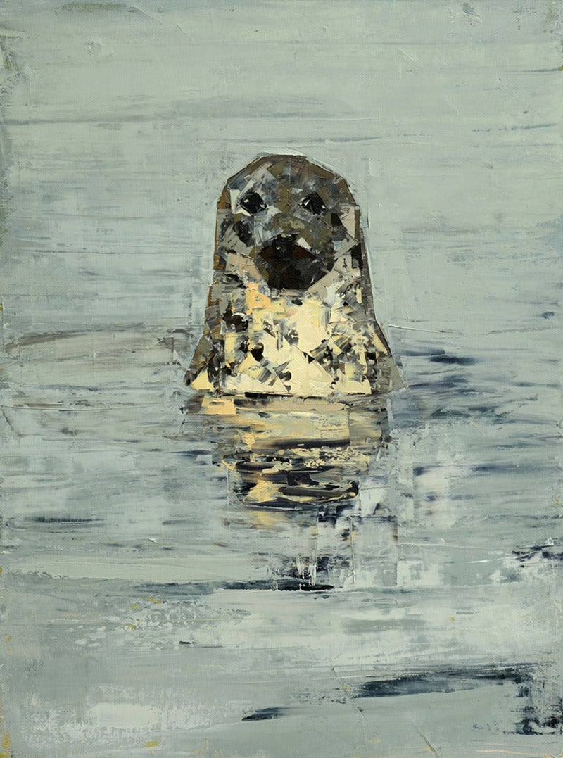 Rebecca Kinkead Figurative Painting - Grey Seal