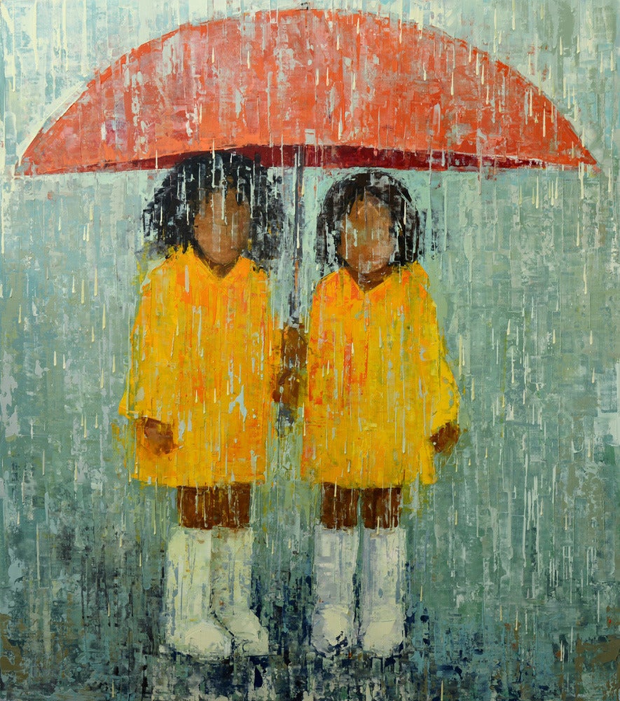 Rebecca Kinkead Abstract Painting - Rainy Day No. 2