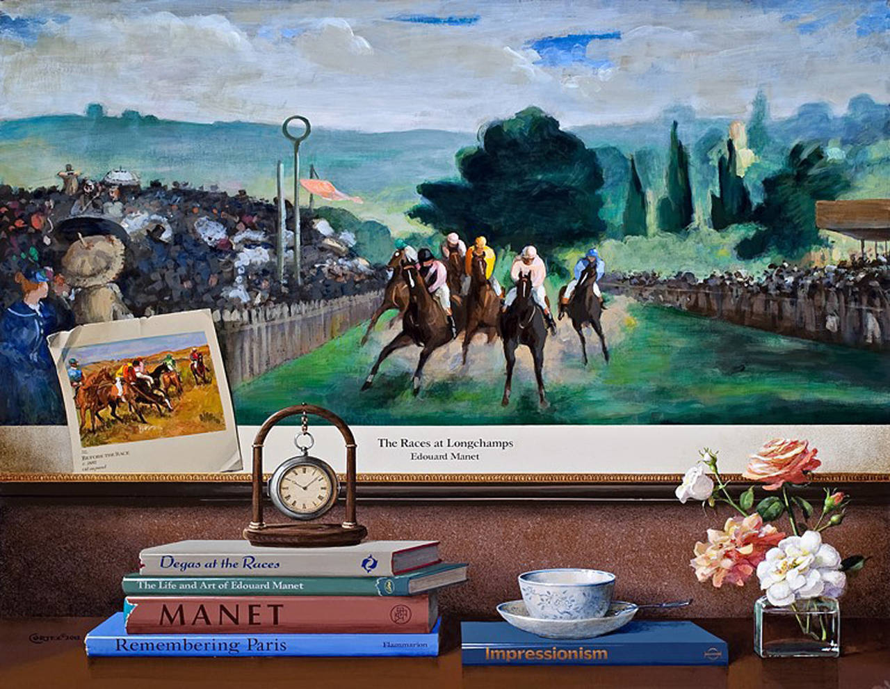 Jenness Cortez Still-Life Painting - The Sport of Kings