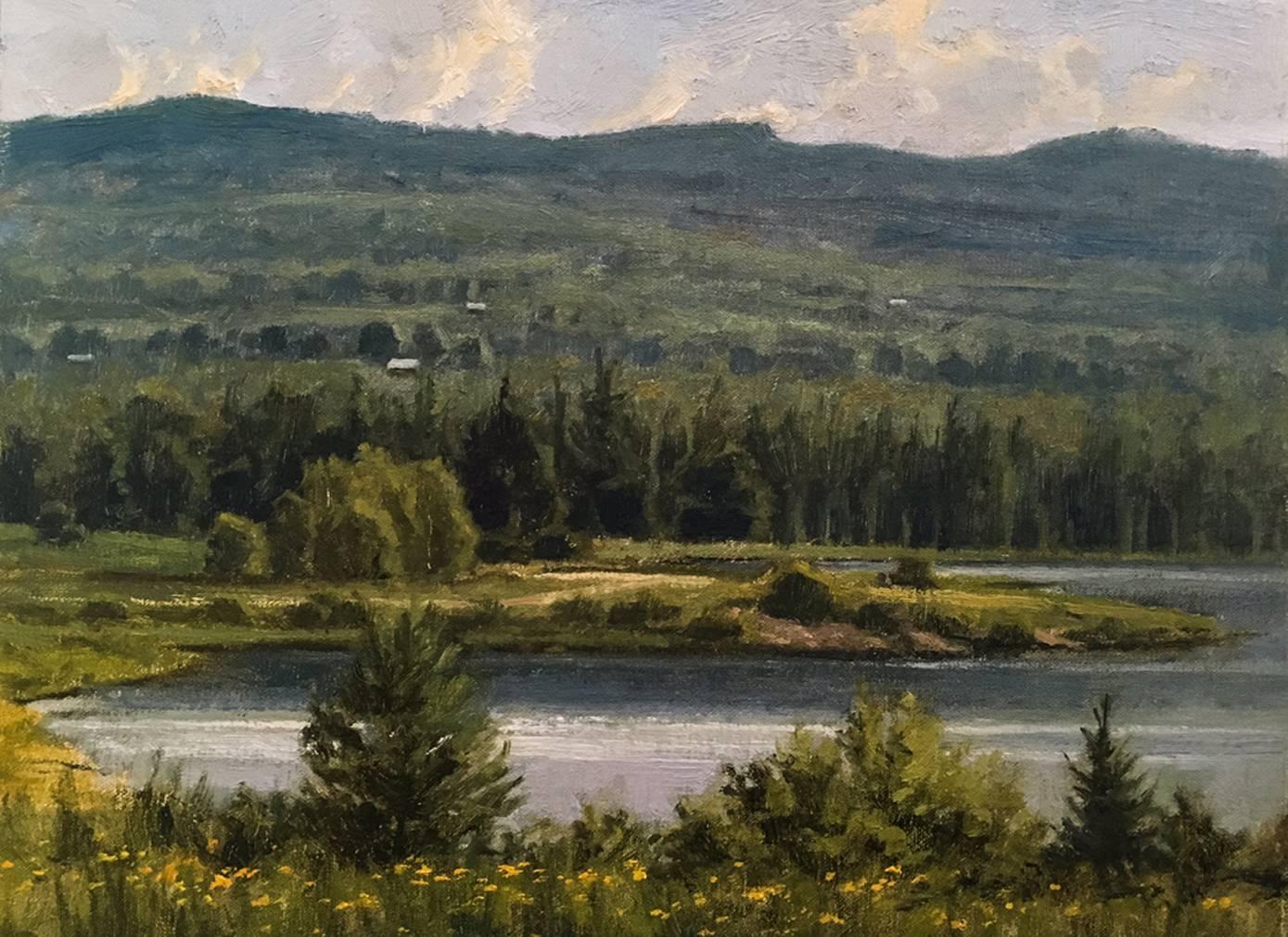 Frank P. Corso Landscape Painting – Stille am Nachmittag