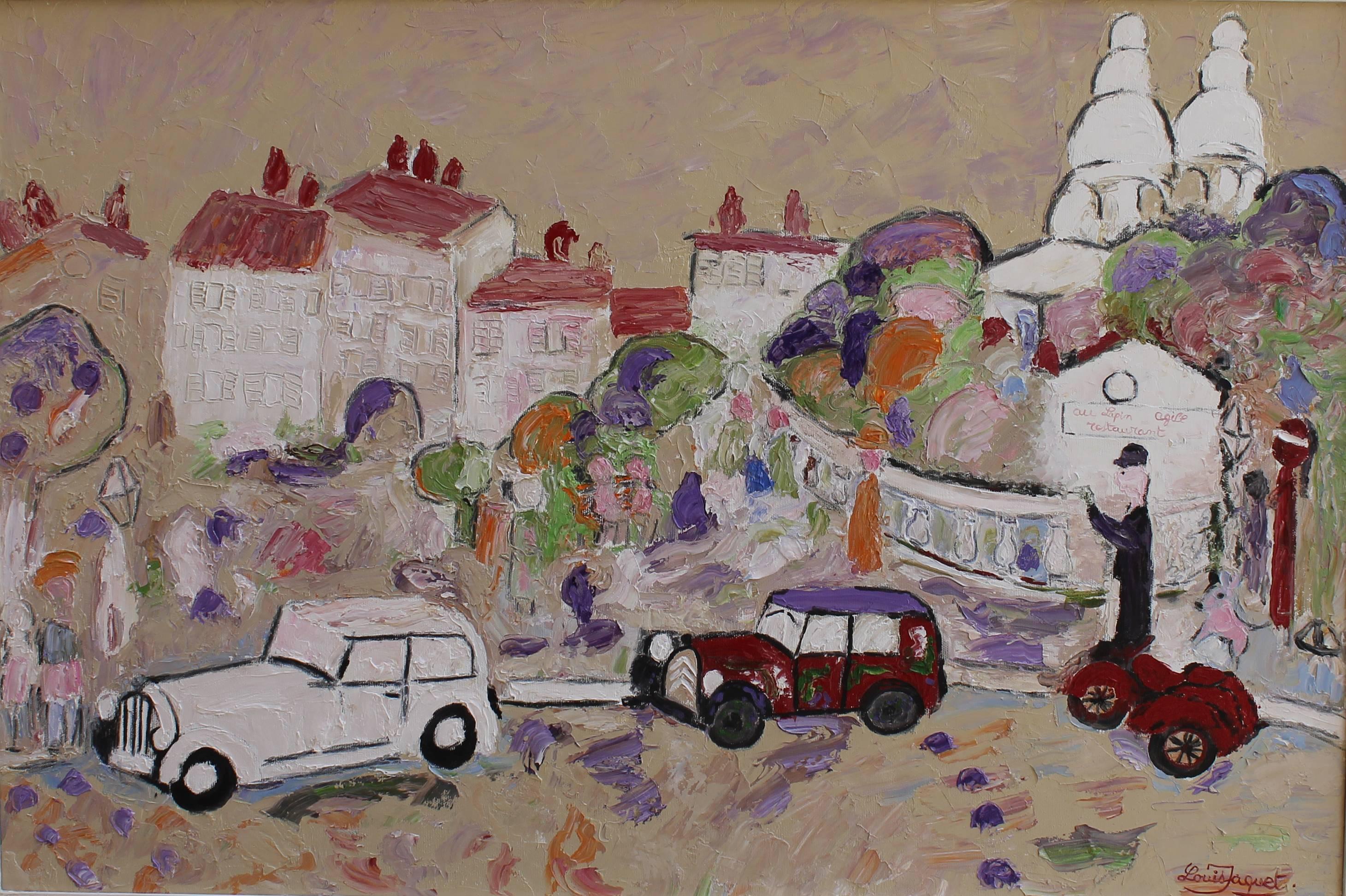Louis Jaquet Landscape Painting - Montmartre