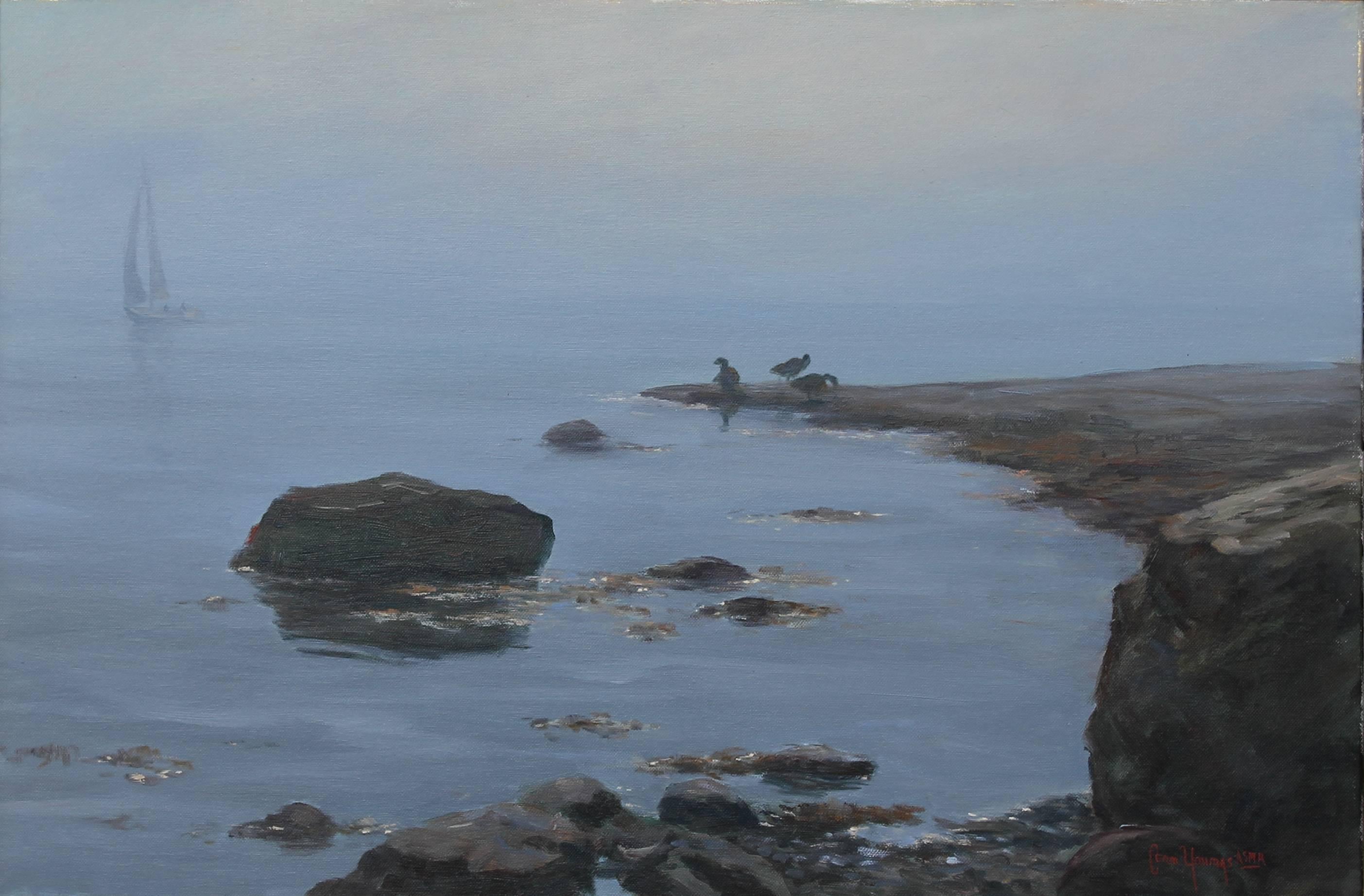 Animal Painting de Shirley Caen Youngs - Cuando se levanta la niebla
