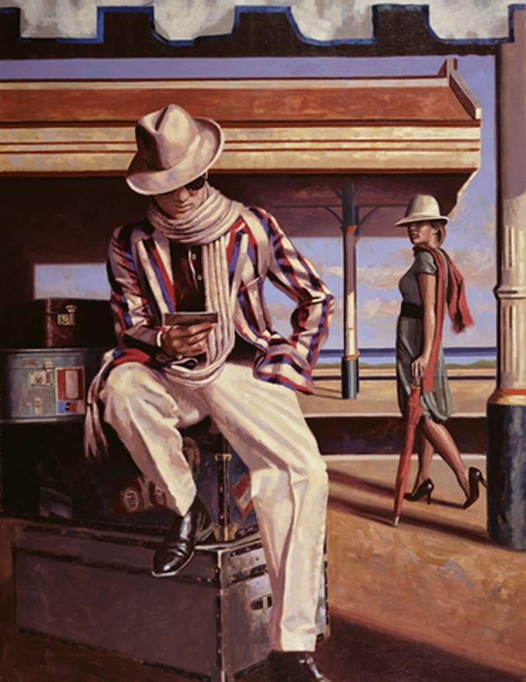 Peregrine Heathcote Figurative Print - Something to Think About