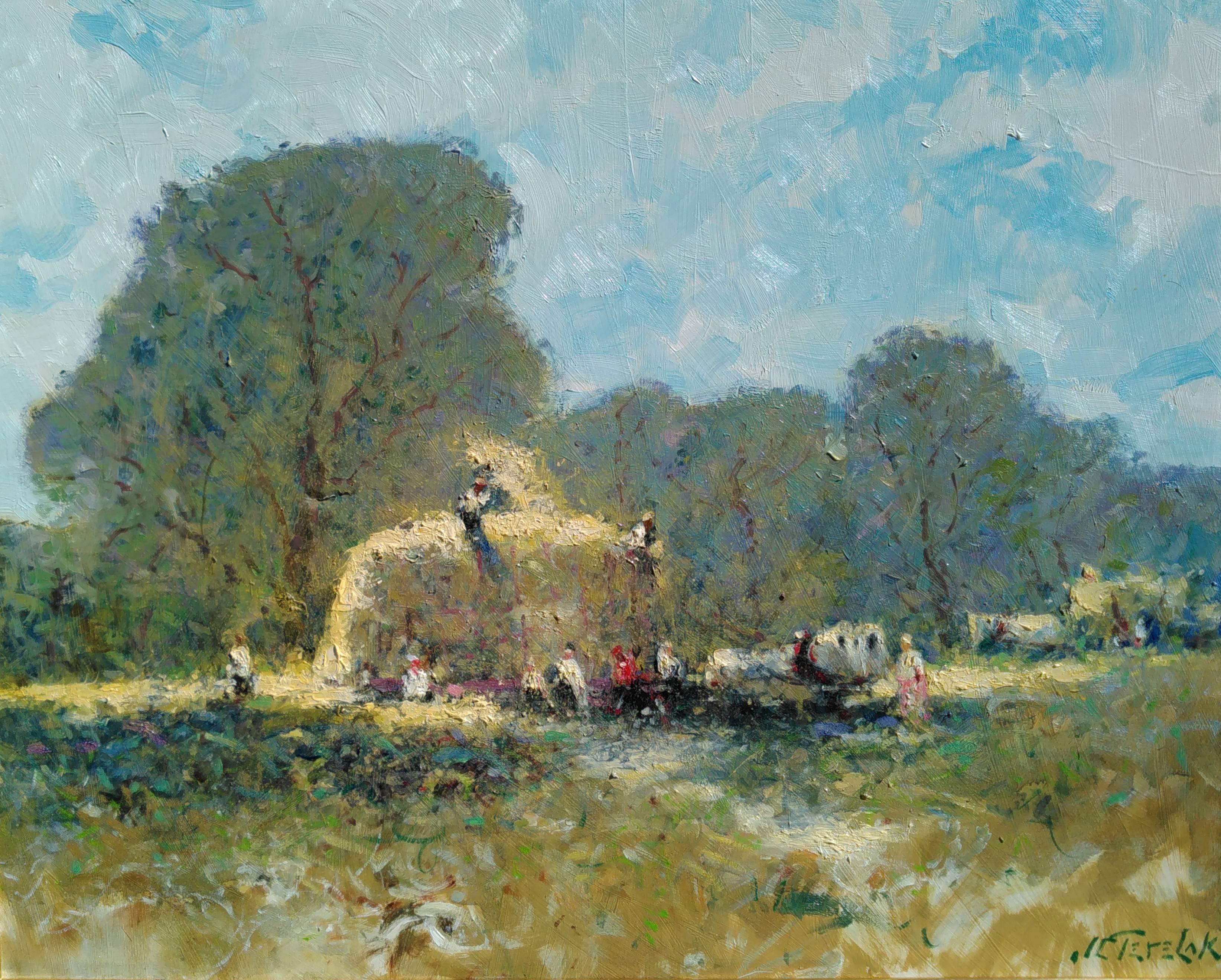 John Terelak Landscape Painting - Haying