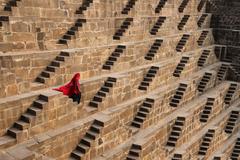 Woman in Chand Baori Stepwell