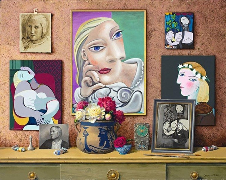 Jenness Cortez Still-Life Painting - Homage to Marie-Thérèse Walter