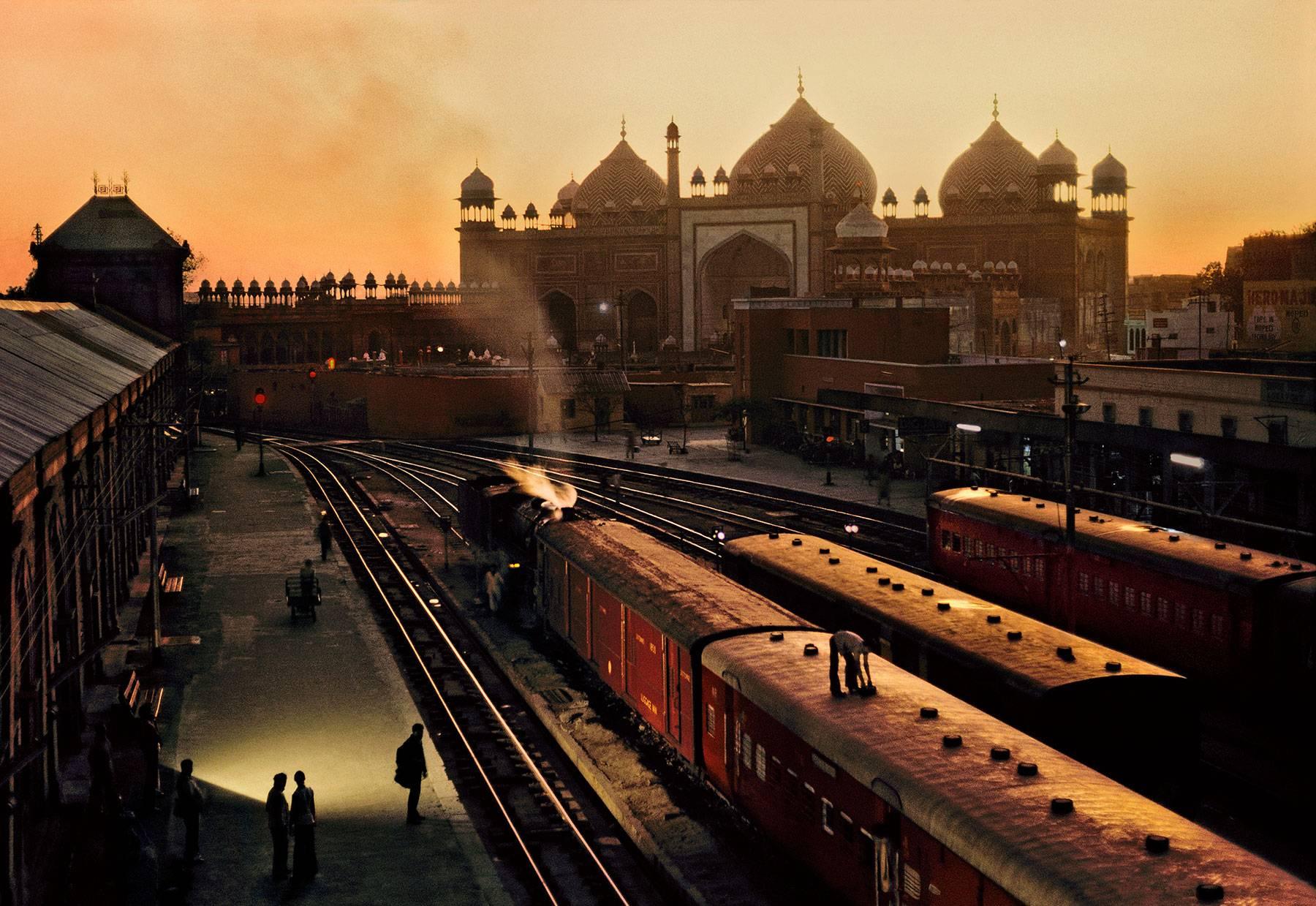 Steve McCurry Color Photograph - Train Station, Agra