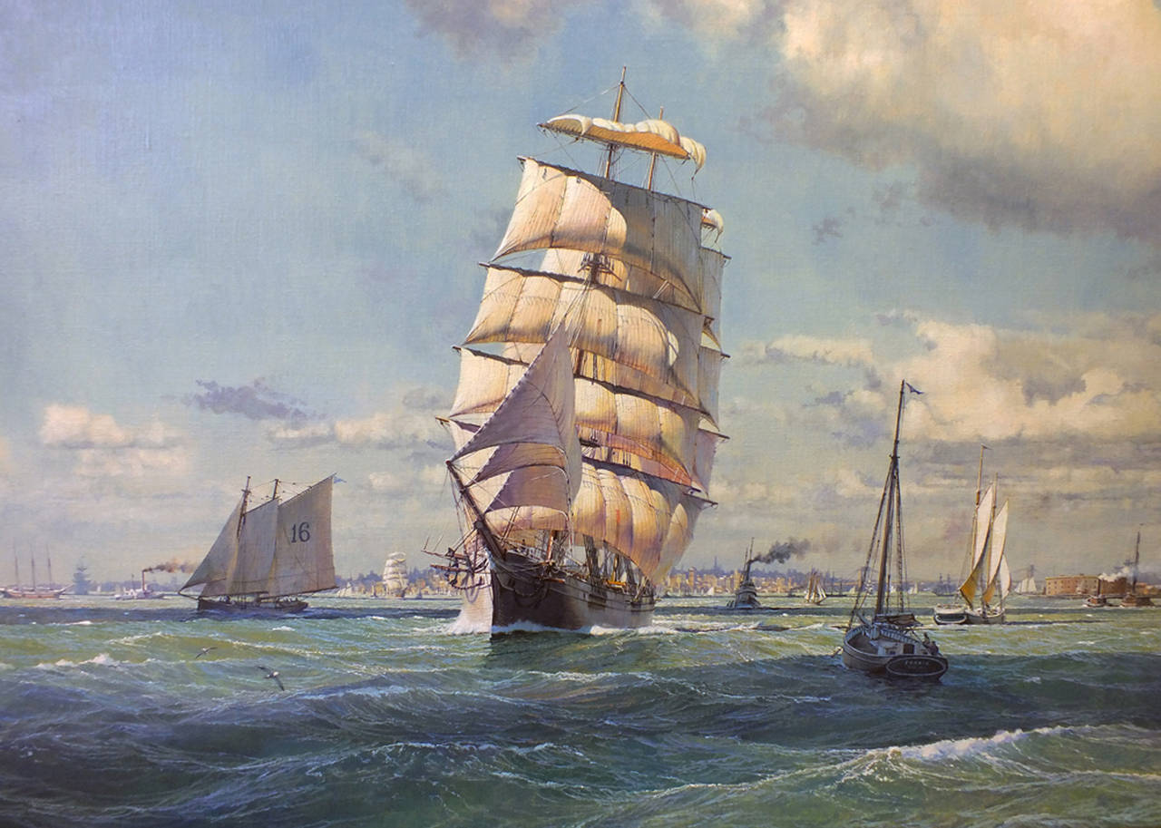 New York Departure - Painting by Maarten Platje