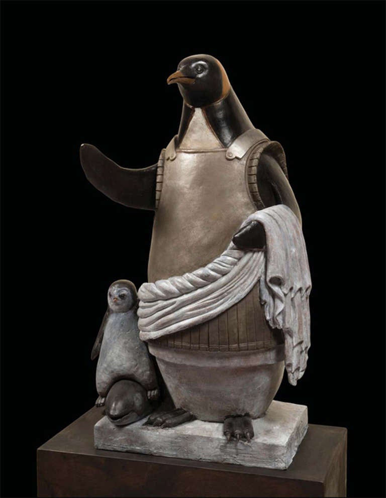 Bjørn Okholm Skaarup Figurative Sculpture - Emperor Penguin