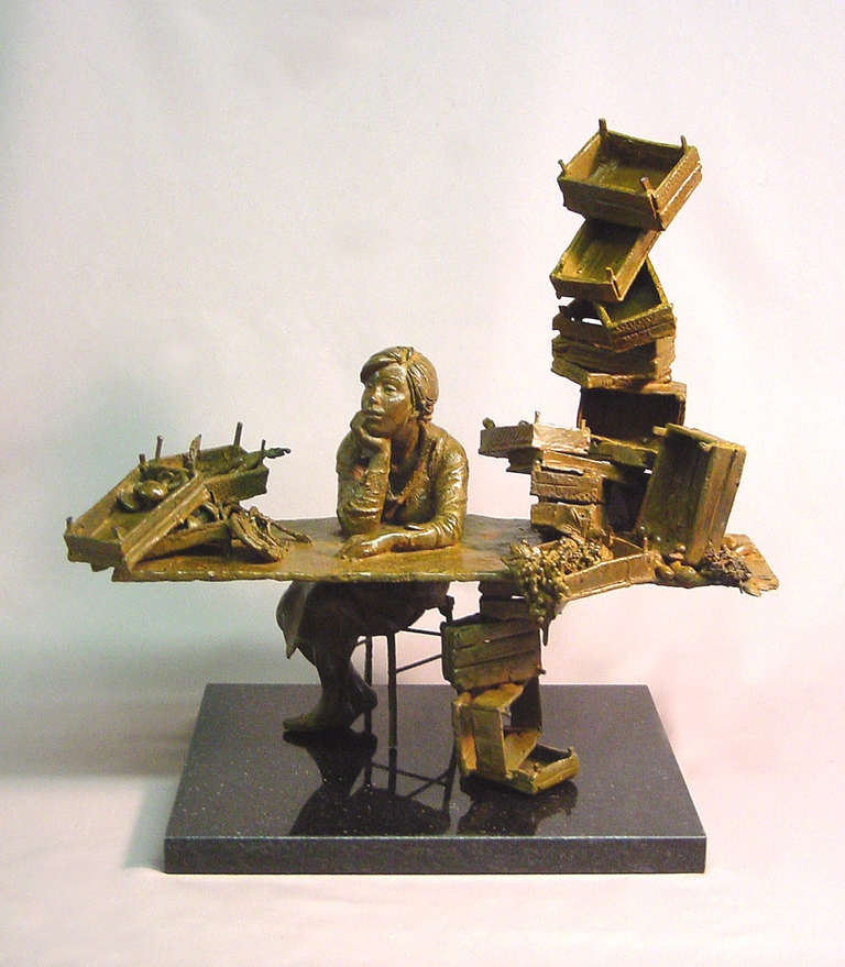 Bruno Lucchesi Figurative Sculpture - Fruit Stand, Ed. 3/6