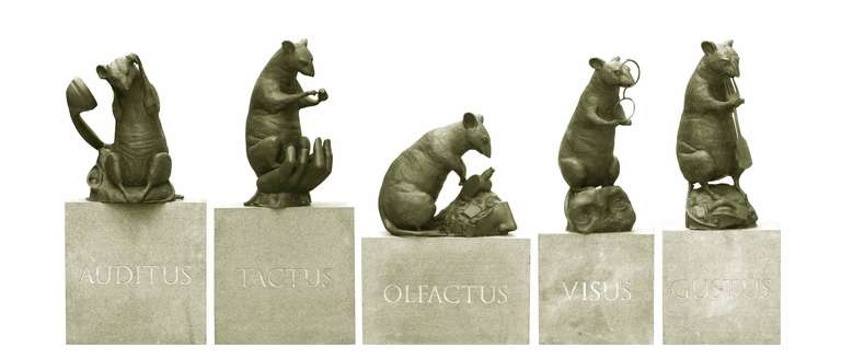 Bjørn Okholm Skaarup Figurative Sculpture - The Five Senses