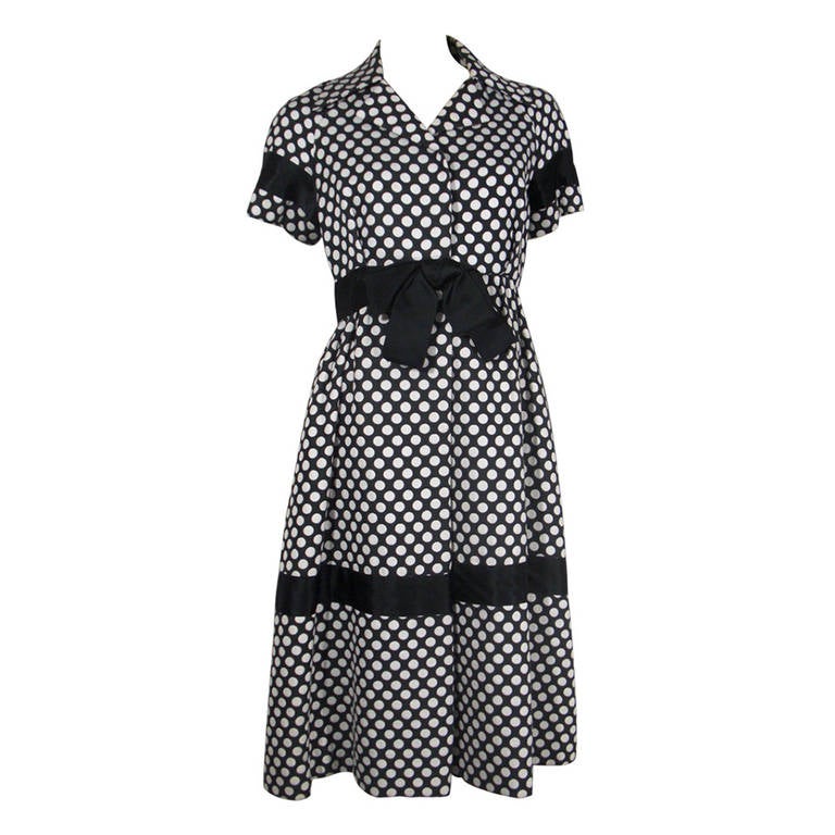 1960s Geoffrey Beene Polka Dot Cocktail Dress For Sale at 1stDibs ...