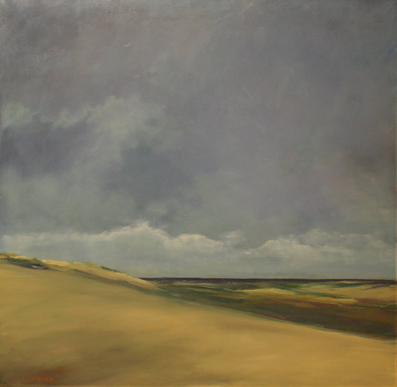 Ann Packard Abstract Painting - Dune Landscape