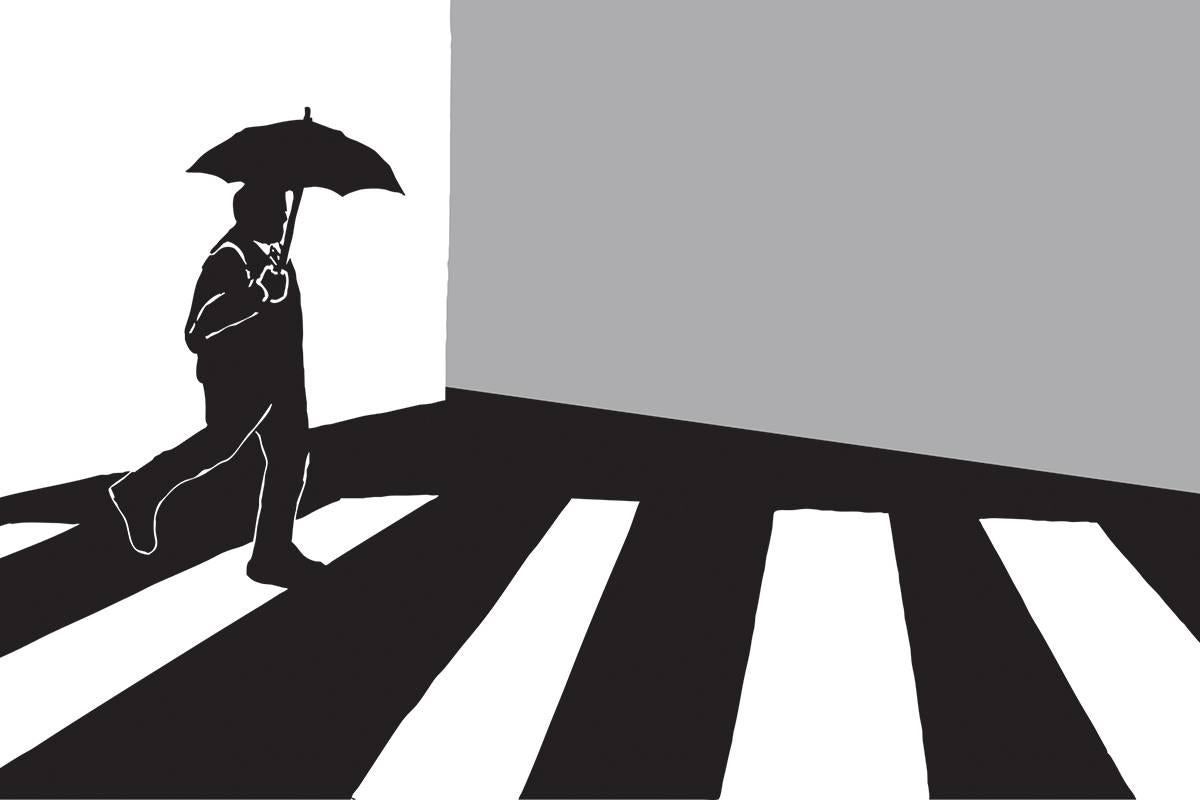 Jim Rennert Figurative Print - Umbrella