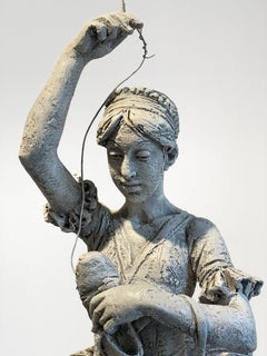 "Ballerina" terracotta figure sculpture by Bruno Lucchesi