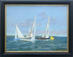 „Rounding the Mark“ – ein Seemalerei von David Bareford
