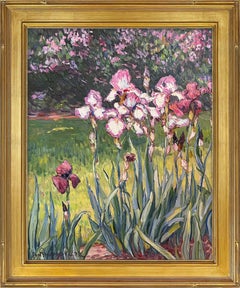 "Iris", dipinto floreale impressionista di Jan Pawlowski
