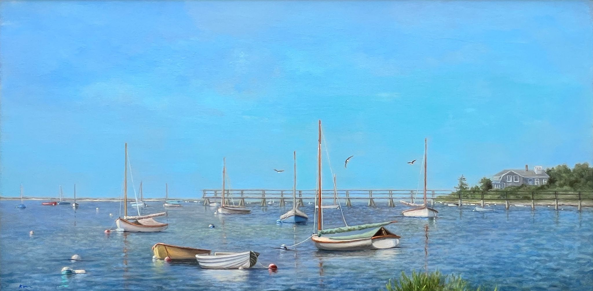 "Monomoy Summer Day", dipinto paesaggistico di Nantucket di Marla Korr