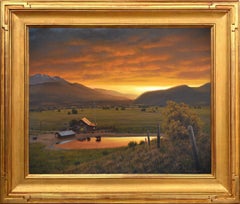 Cuadro «Luz del atardecer sobre el paisaje occidental», de Joseph McGurl