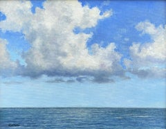 "Nuvole che si addensano", dipinto di un paesaggio costiero di Nantucket di Marla Korr