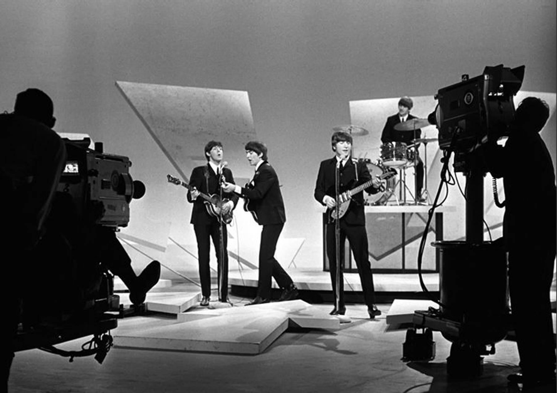 Harry Benson Black and White Photograph - Beatles Ed Sullivan Show with cameras, Ed. of 35