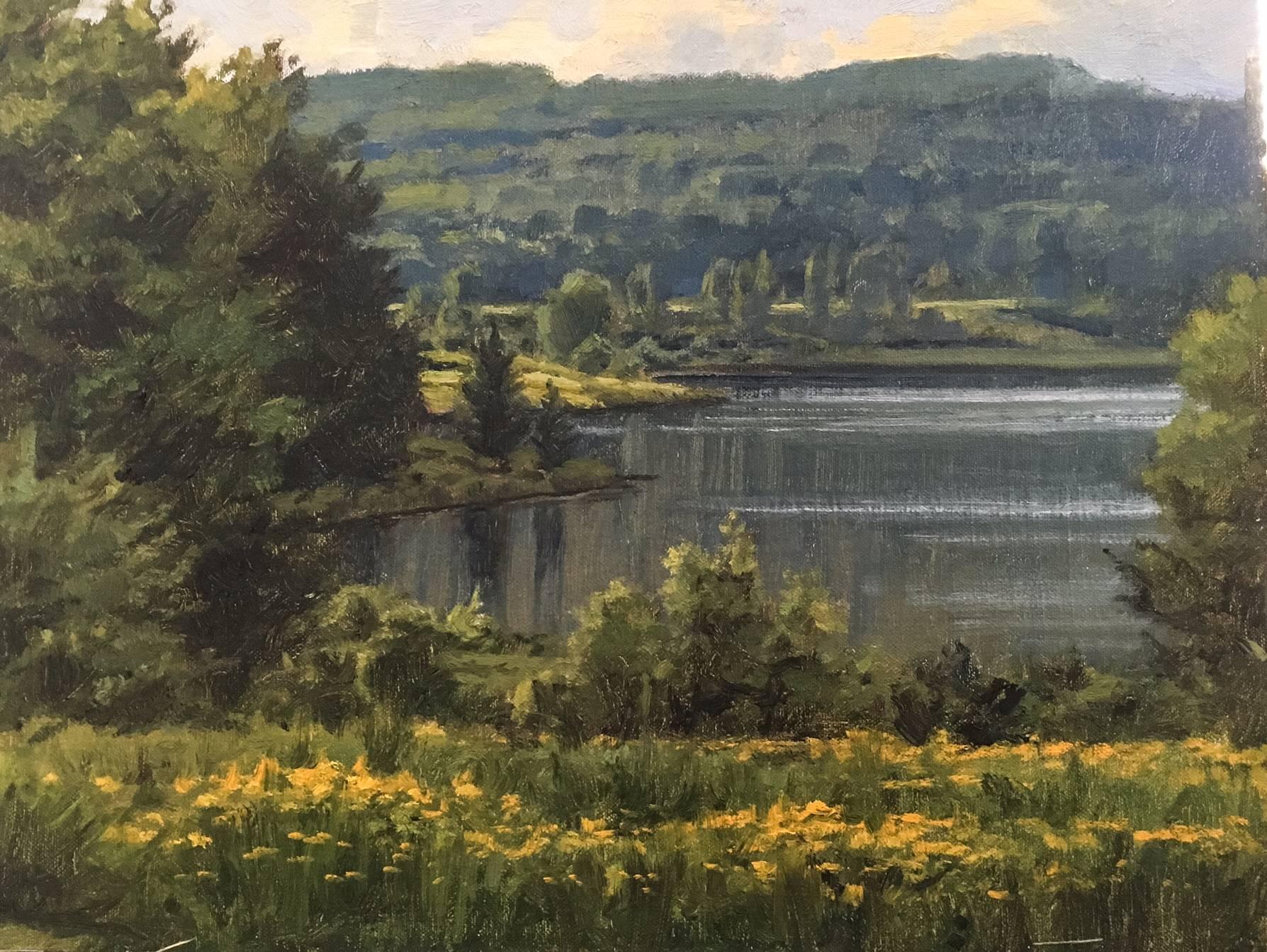 Landscape Painting Frank P. Corso - Lac Blueberry