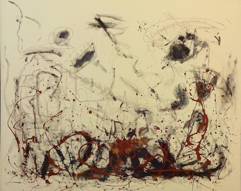 Suzanne LaFleur Portrait Painting - Rain Dance
