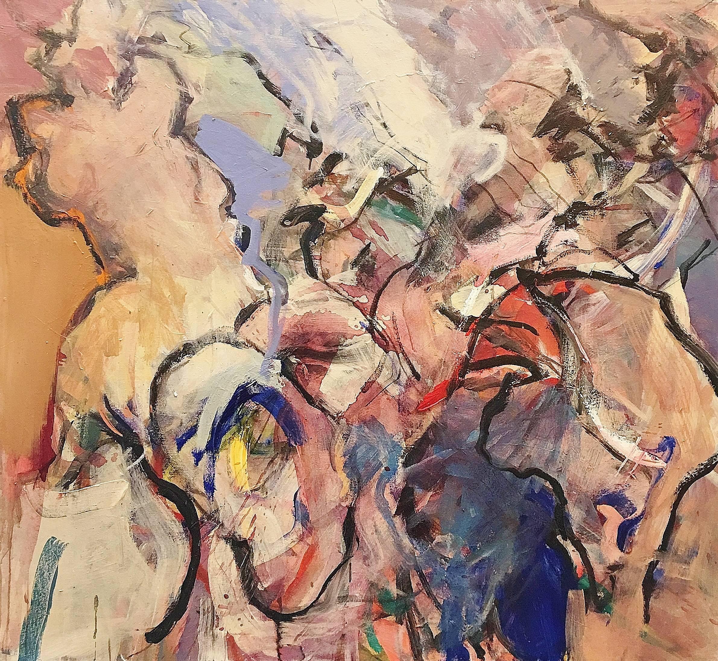 Harriette Joffe Abstract Painting - Electronic Goddess