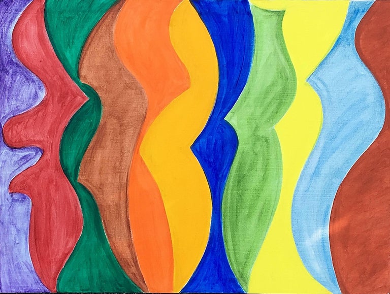 David Hayes Abstract Painting - Dancing Forms (Sculpture Study)