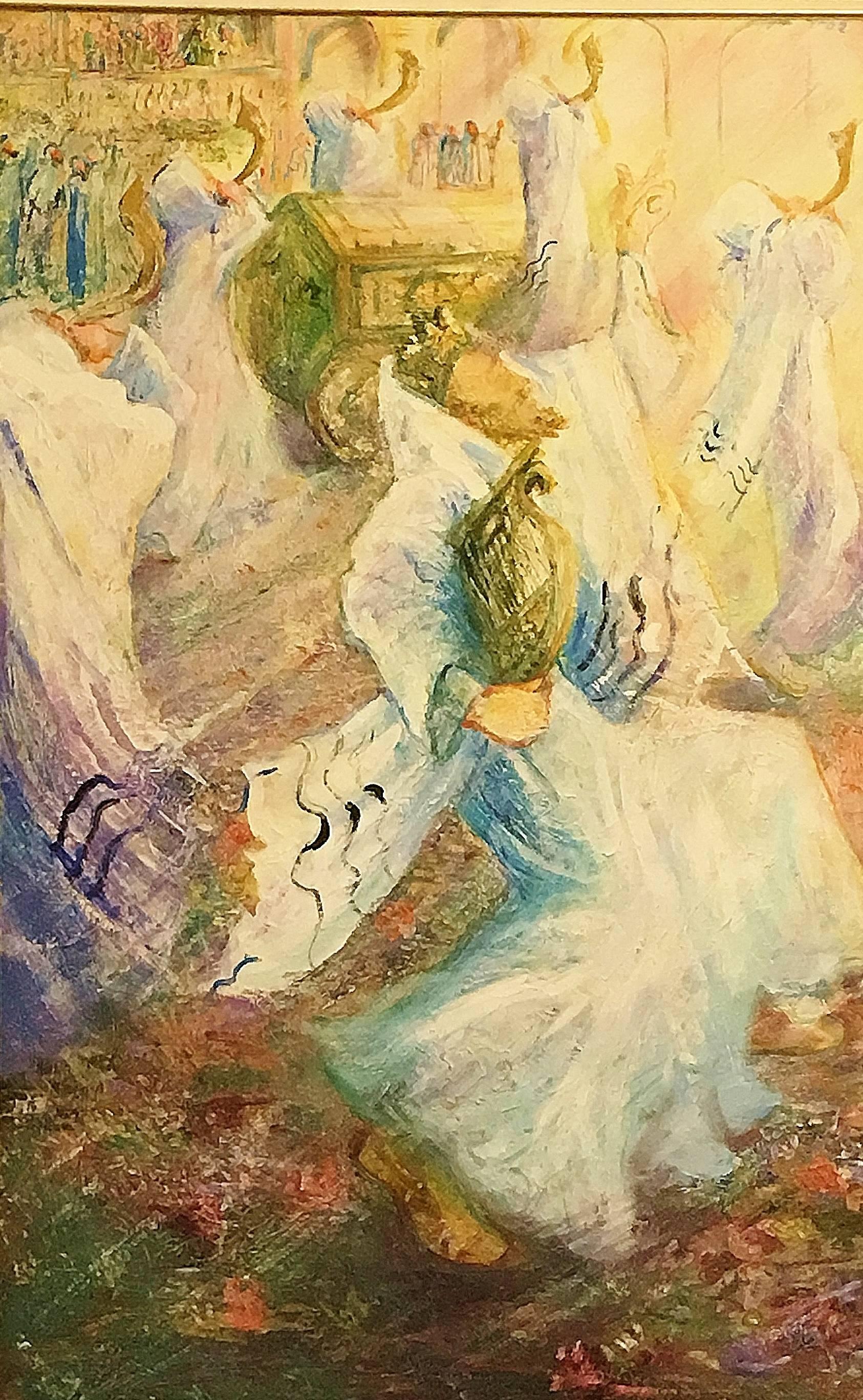 Huvy Elisha Figurative Painting - And David Danced Before the Ark of the Lord