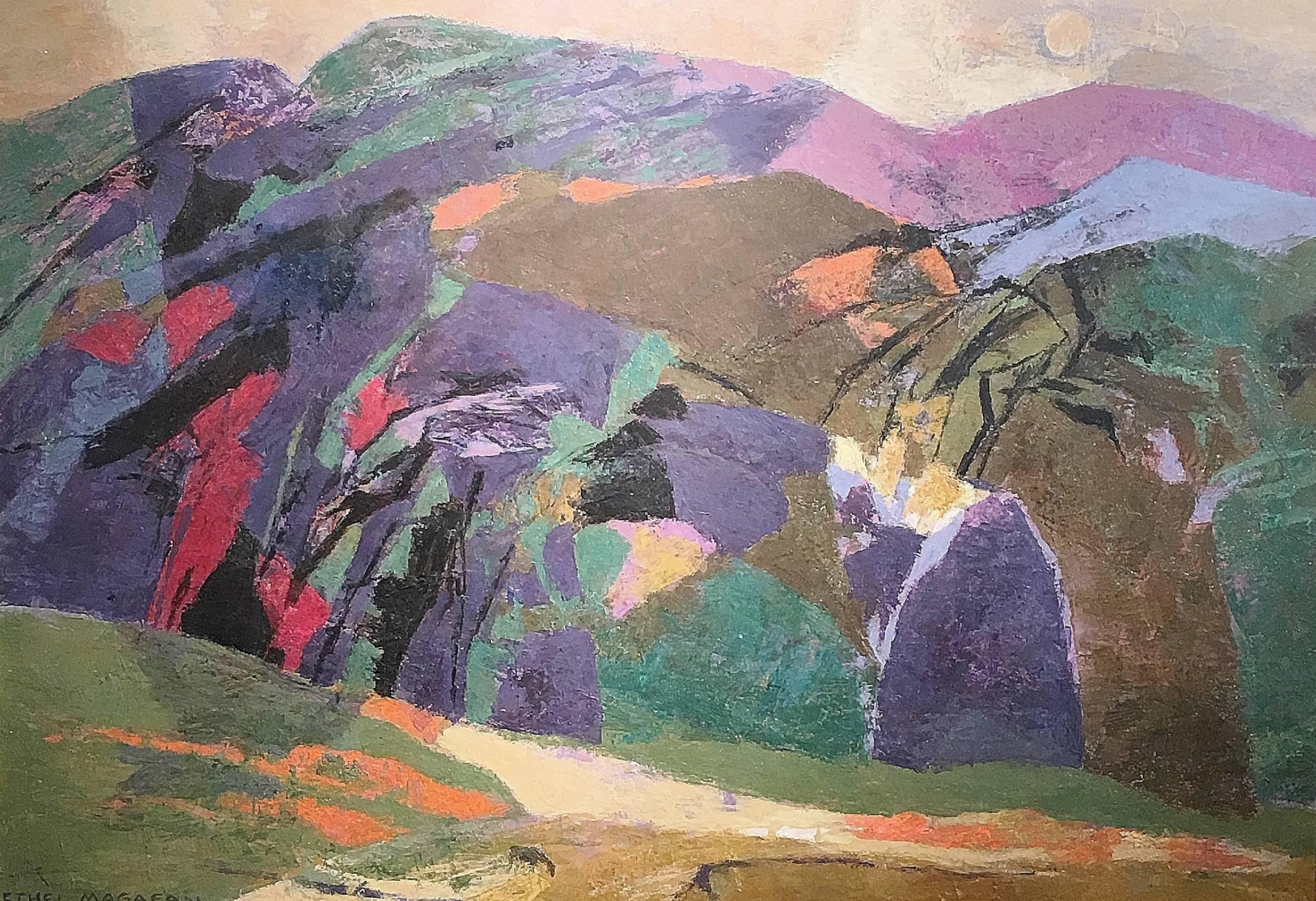Ethel Magafan Abstract Painting - Secluded Valley